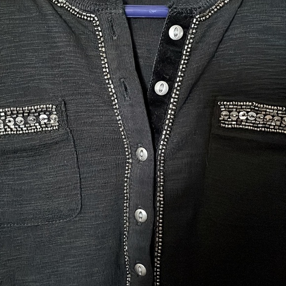 Chaps black long sleeve shirt NWT size petite medium - Picture 7 of 7